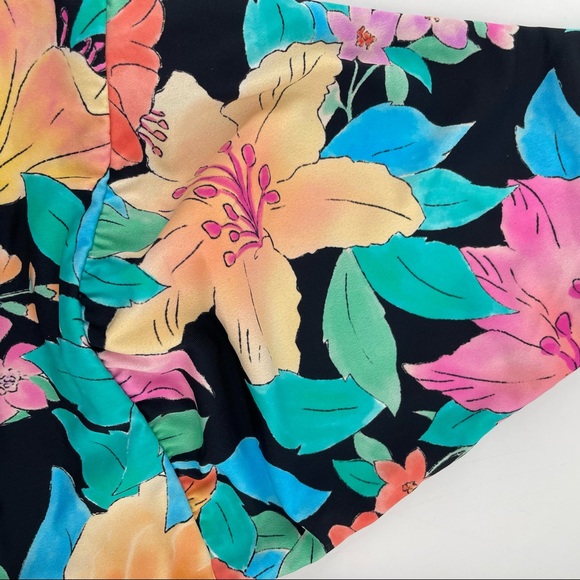 BILLABONG🌺Tropic Time Reversible Plunge Bikini Top👙L - Picture 12 of 12